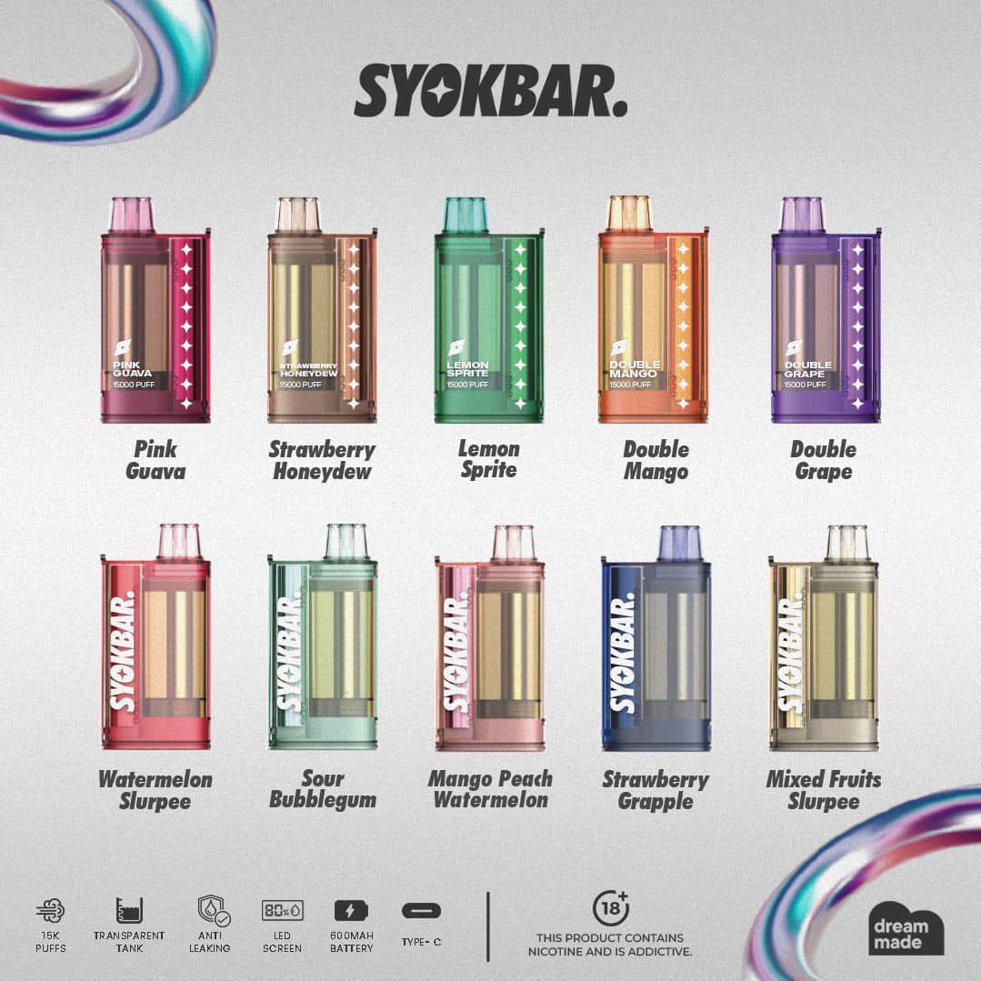 SYOKBAR 15000 RECHARGEABLE DISPOSABLE