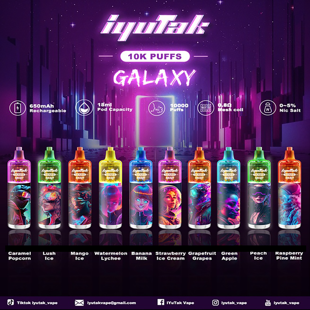 IYUTAK GALAXY 10000 RECHARGEABLE DISPOSABLE