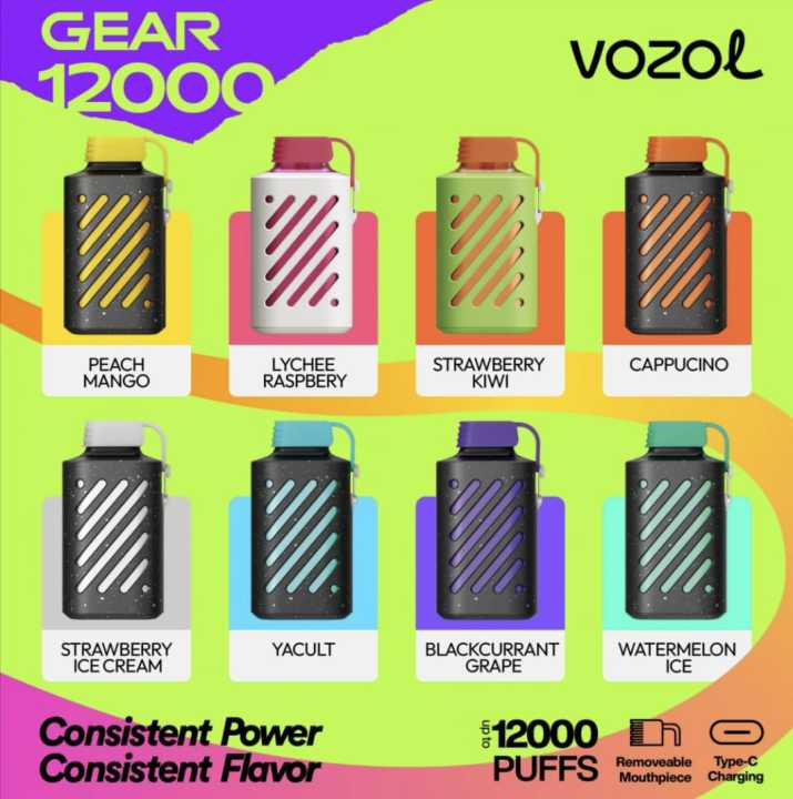 VOZOL GEAR 12000 RECHARGEABLE DISPOSABLE