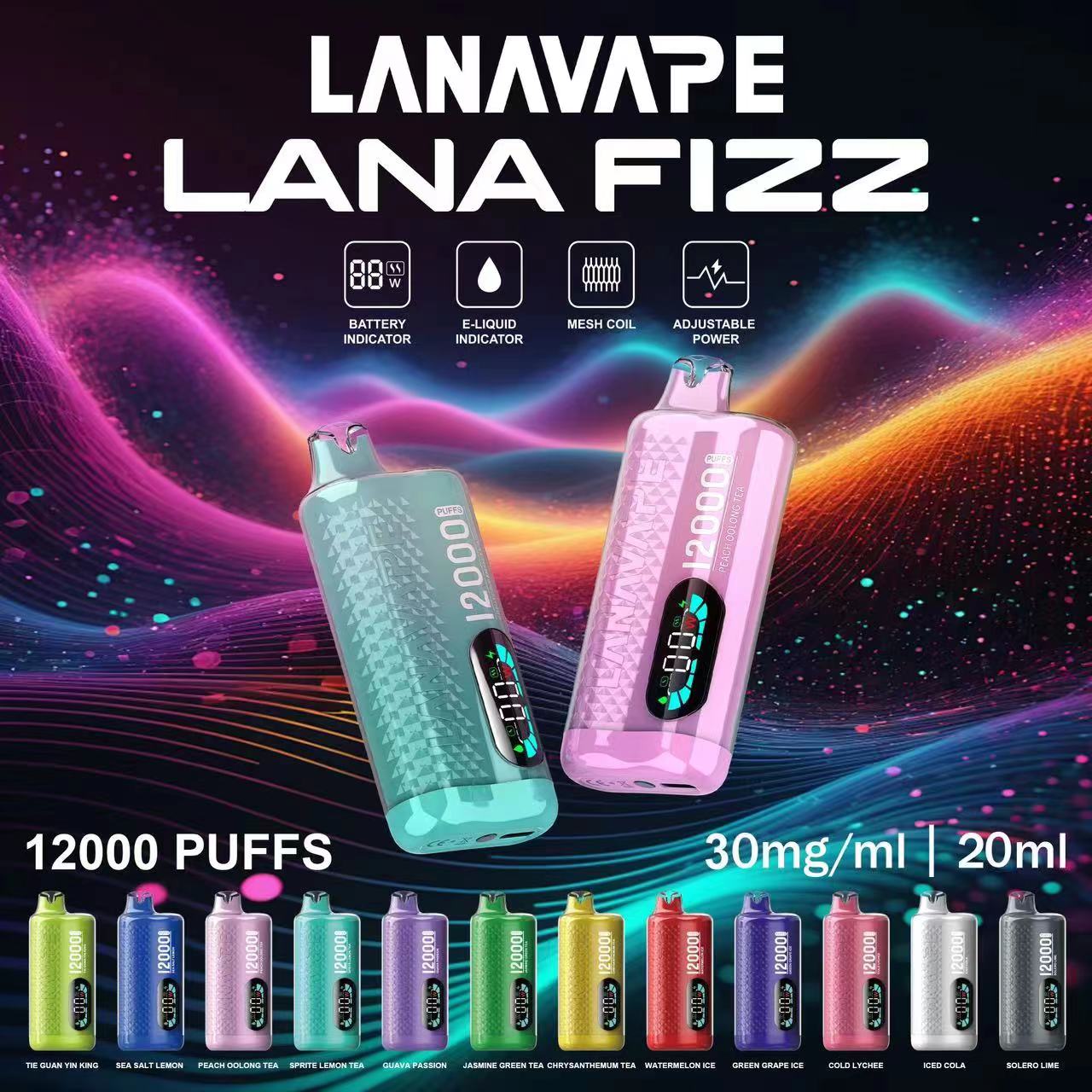 LANA FIZZ 12000 RECHARGEABLE DISPOSABLE