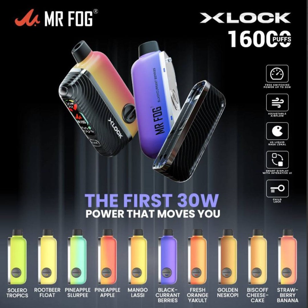 MR FOG SWITCH XLOCK 16000 RECHARGEABLE DISPOSABLE