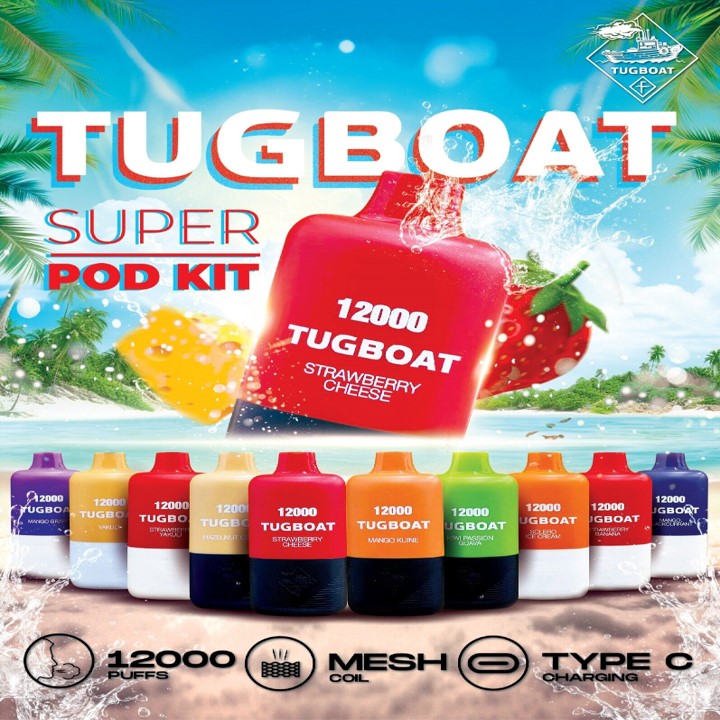 TUGBOAT SUPER 12000 RECHARGEABLE DISPOSABLE