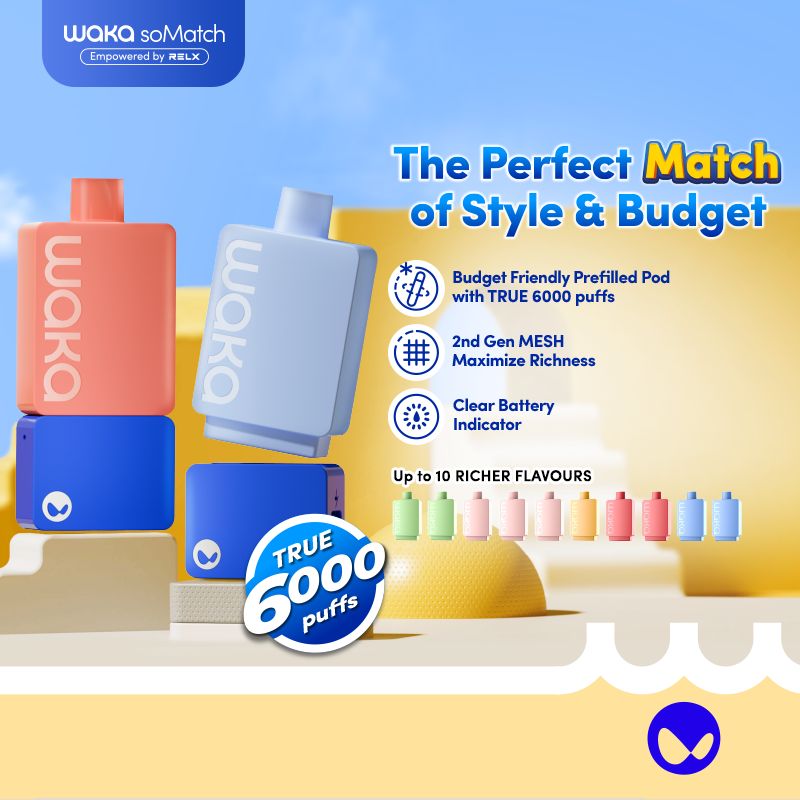 WAKA SO MATCH 6000 RECHARGEABLE DISPOSABLE