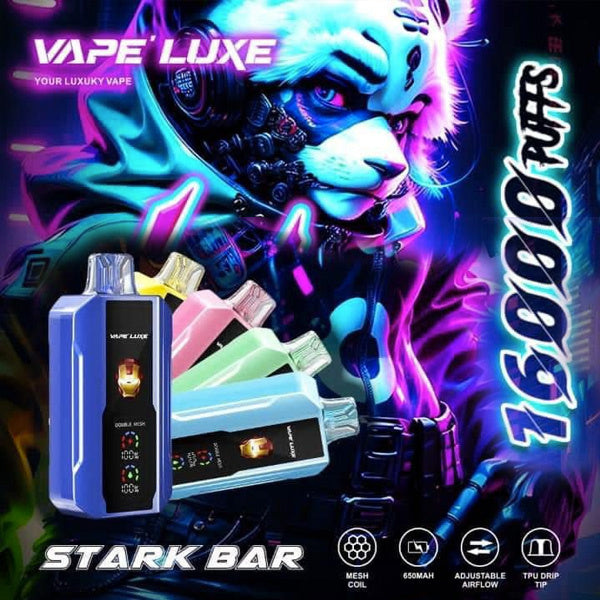 VAPE LUXE STARK BAR 16000 RECHARGEABLE DISPOSABLE