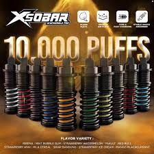 XSOBAR 10,000 RECHARGEABLE DISPOSABLE