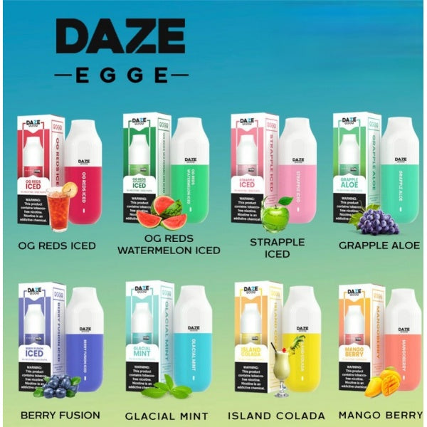 7 DAZE EGGE 3000 RECHARGEABLE DISPOSABLE