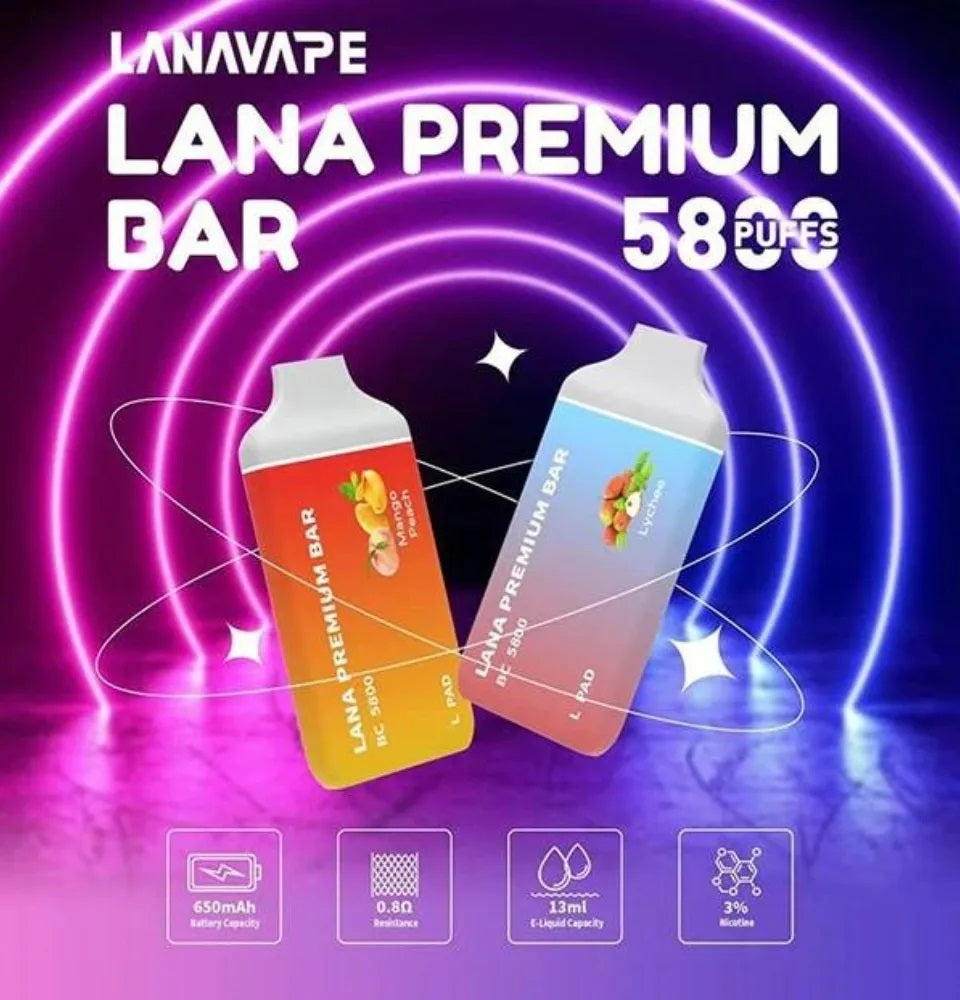 LANA PREMIUM BAR 5800 RECHARGEABLE DISPOSABLE